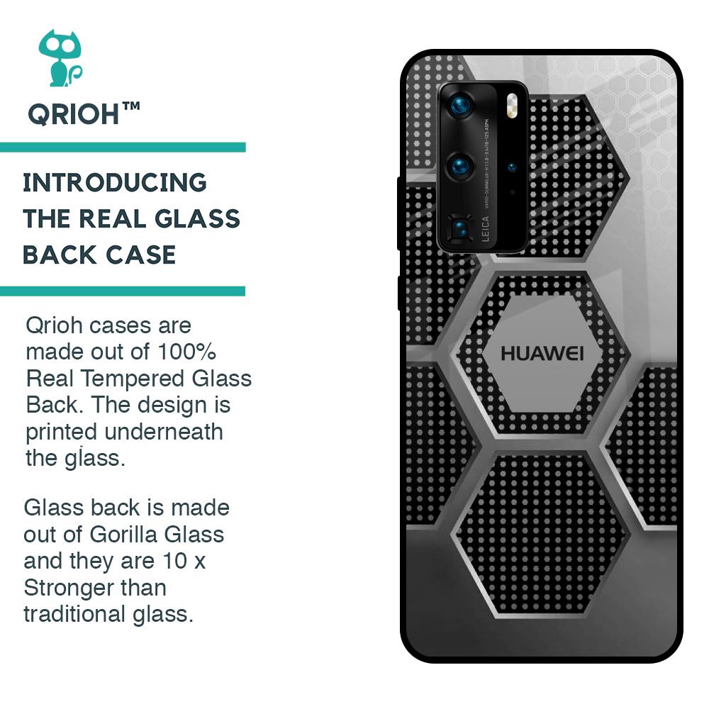 Hexagon Style Glass Case For Huawei P40 Pro