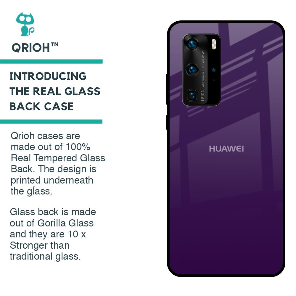 Dark Purple Glass Case for Huawei P40 Pro
