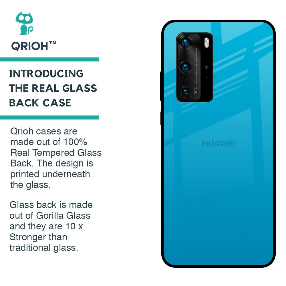 Blue Aqua Glass Case for Huawei P40 Pro