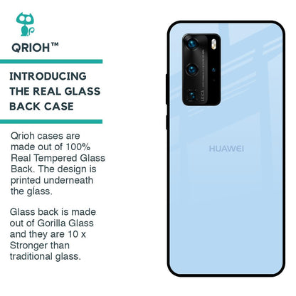 Pastel Sky Blue Glass Case for Huawei P40 Pro