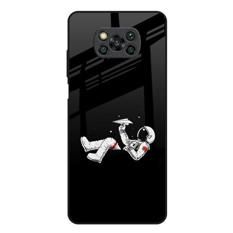 Space Traveller Poco X3 Glass Back Cover Online