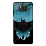 Cyan Bat Poco X3 Glass Back Cover Online