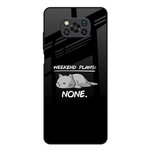 Weekend Plans Poco X3 Glass Back Cover Online