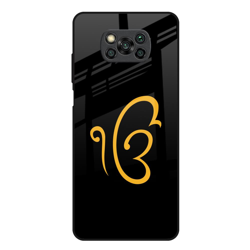 Luxury Fashion Initial Poco X3 Glass Back Cover Online