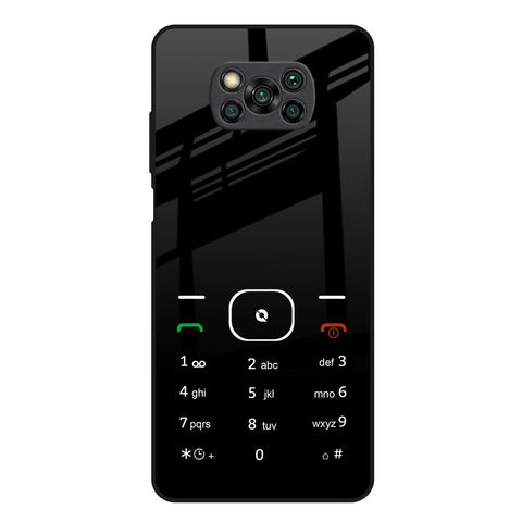 Classic Keypad Pattern Poco X3 Glass Back Cover Online