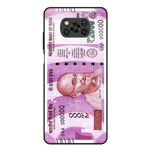 Stock Out Currency Poco X3 Glass Back Cover Online