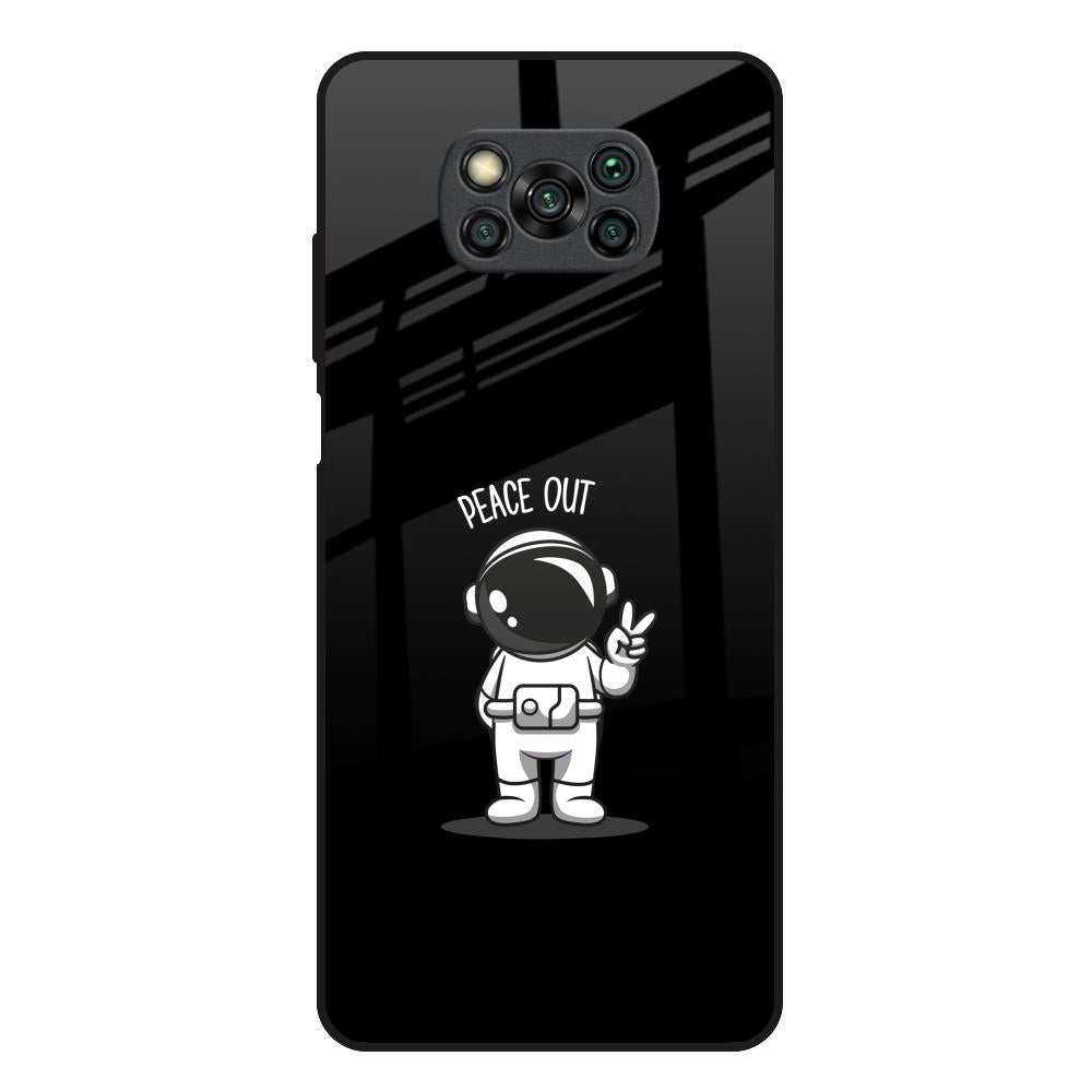 Peace Out Astro Poco X3 Glass Back Cover Online