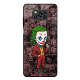 Joker Cartoon Poco X3 Glass Back Cover Online