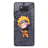 Orange Chubby Poco X3 Glass Back Cover Online