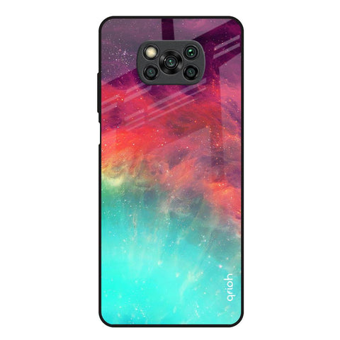 Colorful Aura Poco X3 Glass Back Cover Online