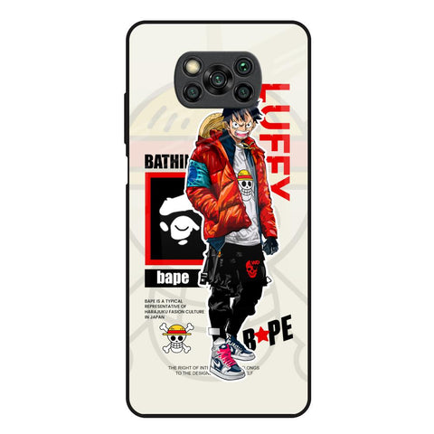 Bape Luffy Poco X3 Glass Back Cover Online