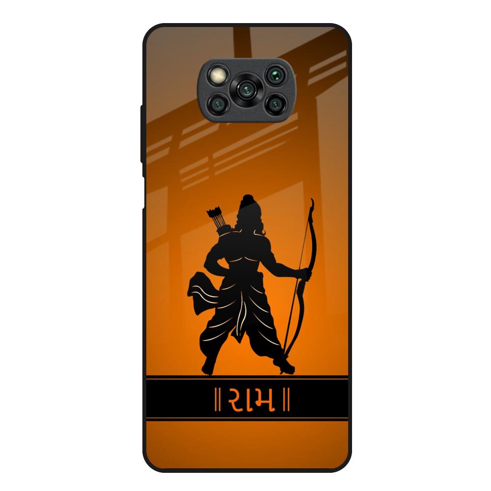 Halo Rama Poco X3 Glass Back Cover Online