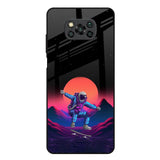 Retro Astronaut Poco X3 Glass Back Cover Online