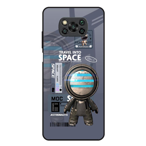 Space Travel Poco X3 Glass Back Cover Online