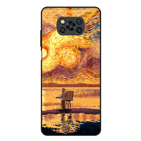 Sunset Vincent Poco X3 Glass Back Cover Online