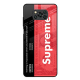 Supreme Ticket Poco X3 Glass Back Cover Online