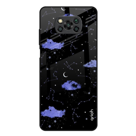 Constellations Poco X3 Glass Back Cover Online