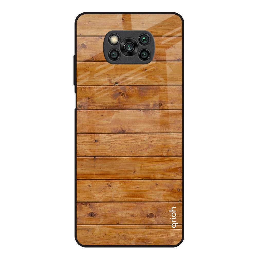 Timberwood Poco X3 Glass Back Cover Online
