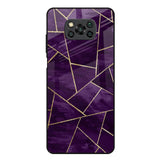 Geometric Purple Poco X3 Glass Back Cover Online