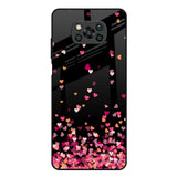 Heart Rain Fall Poco X3 Glass Back Cover Online