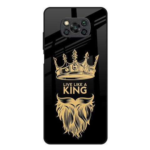 King Life Poco X3 Glass Back Cover Online