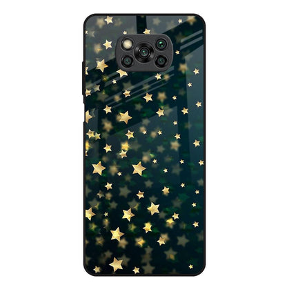 Dazzling Stars Poco X3 Glass Back Cover Online