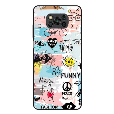 Just For You Poco X3 Glass Back Cover Online