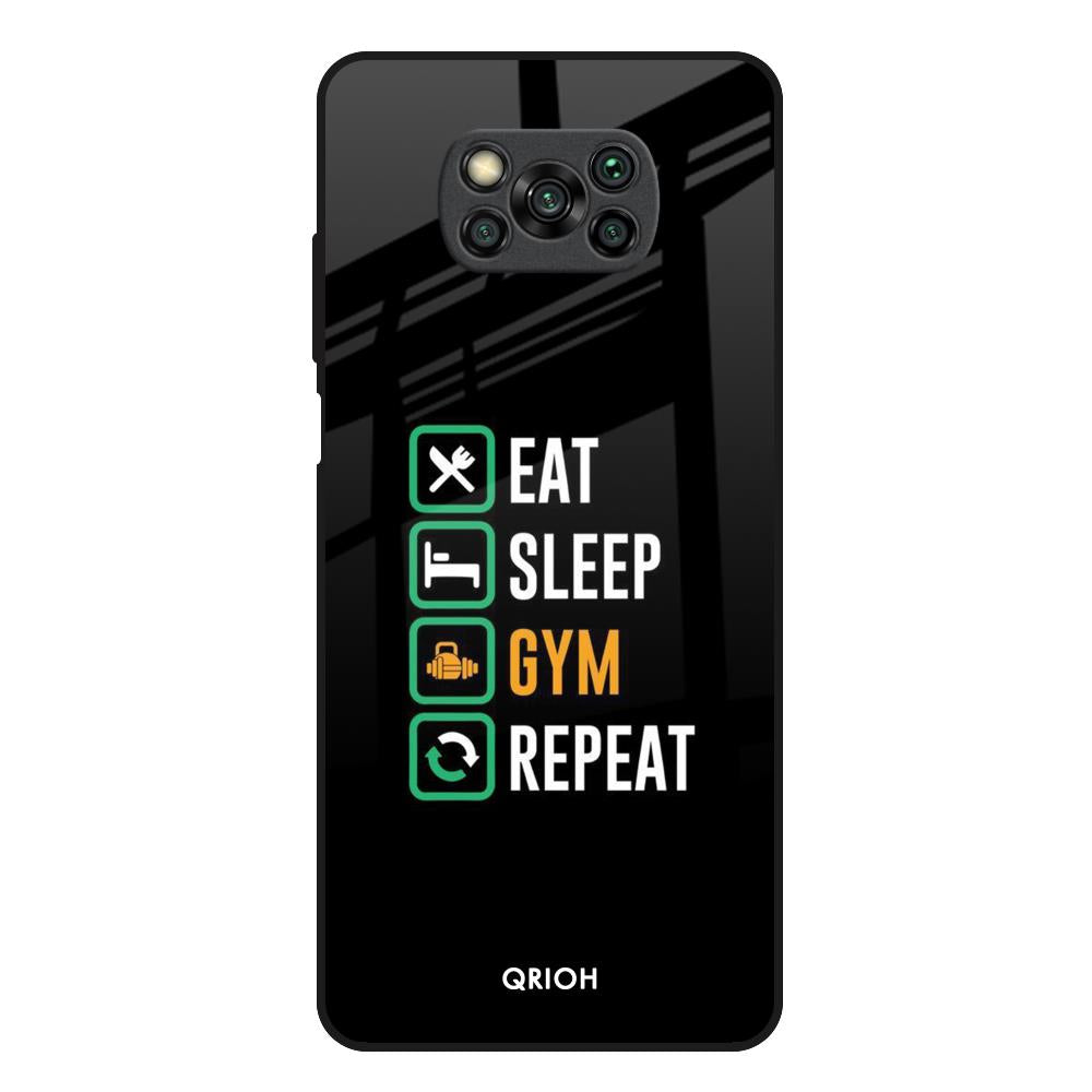 Daily Routine Poco X3 Glass Back Cover Online