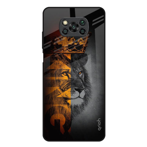 King Of Forest Poco X3 Glass Back Cover Online