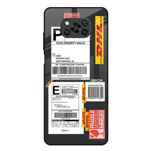 Cool Barcode Label Poco X3 Glass Back Cover Online