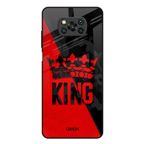 I Am A King Poco X3 Glass Back Cover Online