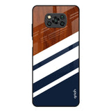 Bold Stripes Poco X3 Glass Back Cover Online