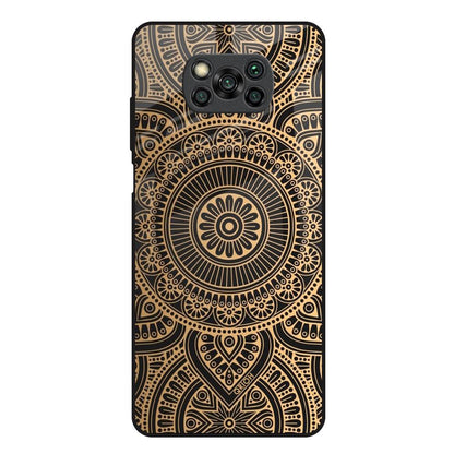 Luxury Mandala Poco X3 Glass Back Cover Online