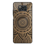 Luxury Mandala Poco X3 Glass Back Cover Online