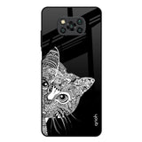 Kitten Mandala Poco X3 Glass Back Cover Online