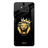 Lion The King Poco X3 Glass Back Cover Online