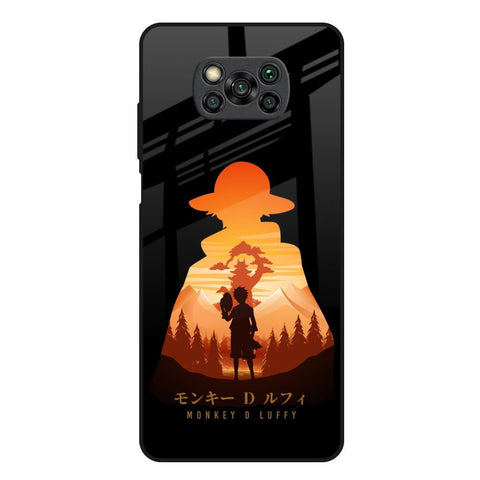Luffy One Piece Poco X3 Glass Back Cover Online