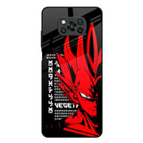 Red Vegeta Poco X3 Glass Back Cover Online