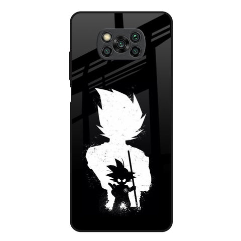 Monochrome Goku Poco X3 Glass Back Cover Online