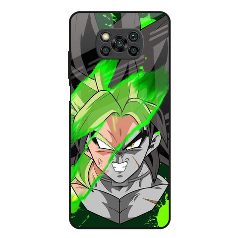 Anime Green Splash Poco X3 Glass Back Cover Online