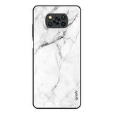 Modern White Marble Poco X3 Glass Back Cover Online