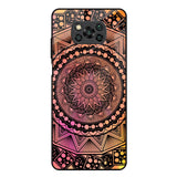 Floral Mandala Poco X3 Glass Back Cover Online