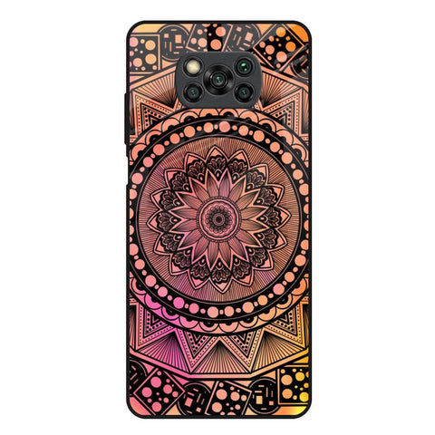 Floral Mandala Poco X3 Glass Back Cover Online