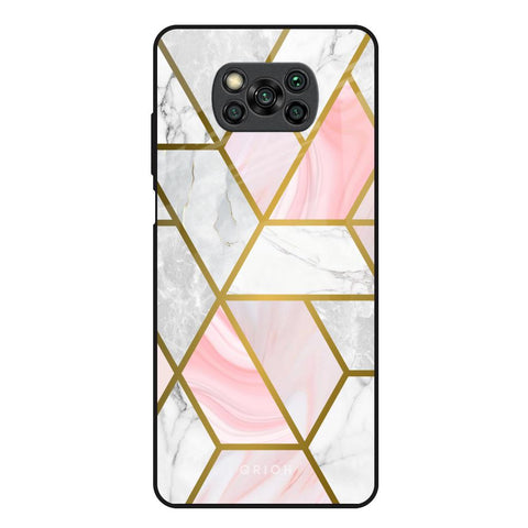 Geometrical Marble Poco X3 Glass Back Cover Online