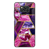 Electroplated Geometric Marble Poco X3 Glass Back Cover Online