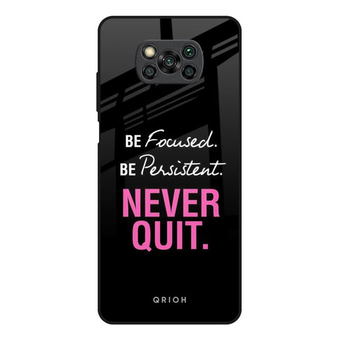 Be Focused Poco X3 Glass Back Cover Online
