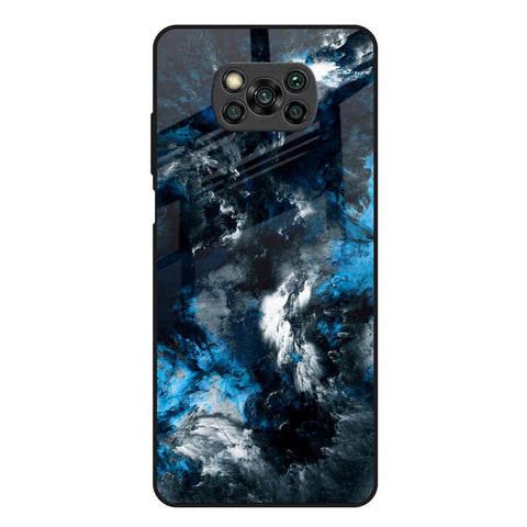 Cloudy Dust Poco X3 Glass Back Cover Online