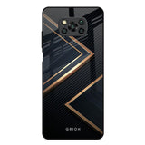 Sleek Golden & Navy Poco X3 Glass Back Cover Online