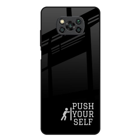 Push Your Self Poco X3 Glass Back Cover Online