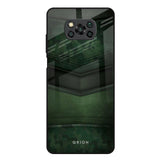 Green Leather Poco X3 Glass Back Cover Online